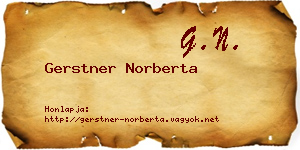 Gerstner Norberta névjegykártya